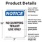 Signmission No Dumping Tenant Use Only, 7 in W x Rectangle, Plastic OS-2PACK-NS-P-710-V-16079 - alternate 2
